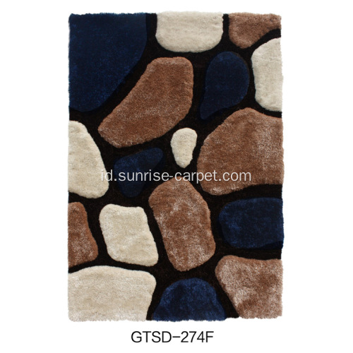 Desain Elastis &amp; Sutra Shaggy 3D Rug